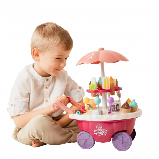 Woopie Wagen mit Eiscreme und Süßigkeiten mit Melodie und Lichtern