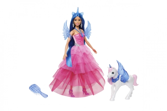 Barbie Prinzessin Sapphire mit geflügeltem Einhorn