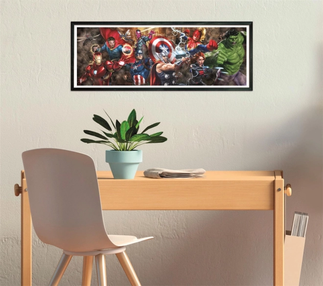 Panorama-Puzzle mit 1000 Teilen Die Avengers