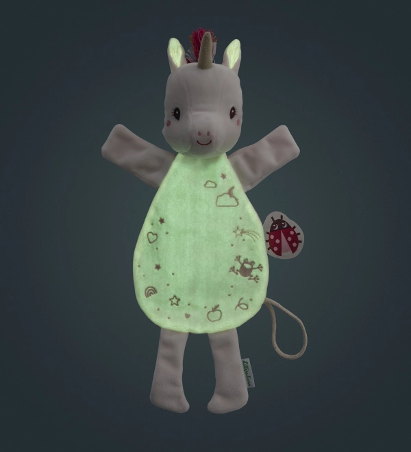 Lilliputiens Handpuppe Einhorn Lena leuchtet im Dunkeln