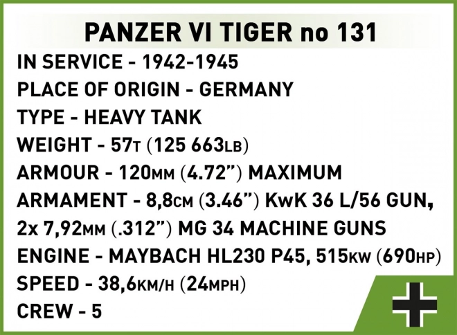 Panzer VI Tiger I Modellbausatz 131