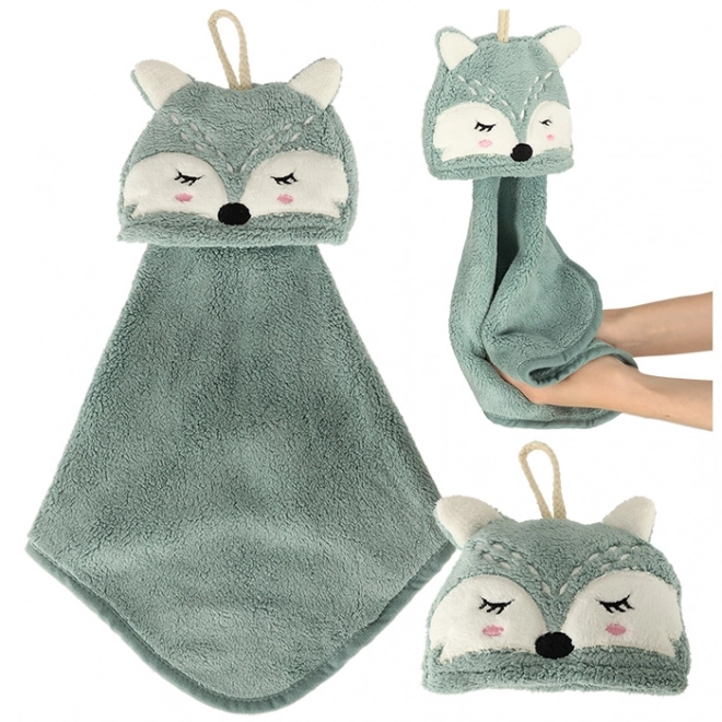 Kinderhandtuch Fuchs Motiv Blau