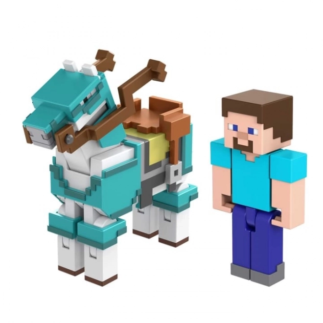 Minecraft Figur Steve und Pferd