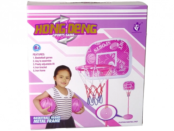 Kinder Basketballkorb 170 cm Pink