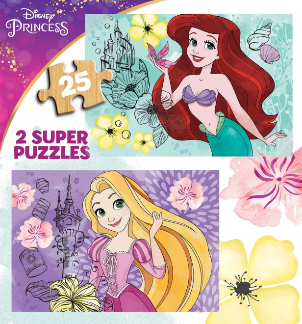 Holzpuzzle Disney Prinzessinnen Rapunzel und Ariel