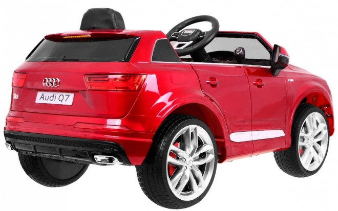 Audi Q7 Quattro S-Line mit Batterie Roter Lack + Fernbedienung + Langsamer Start + EVA + MP3 Radio