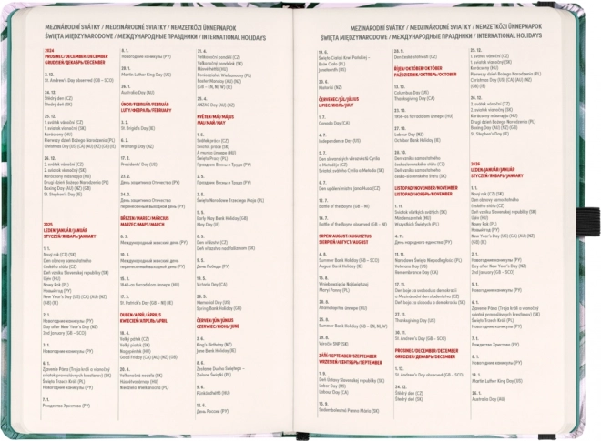 Monstera Wochenkalender 2025