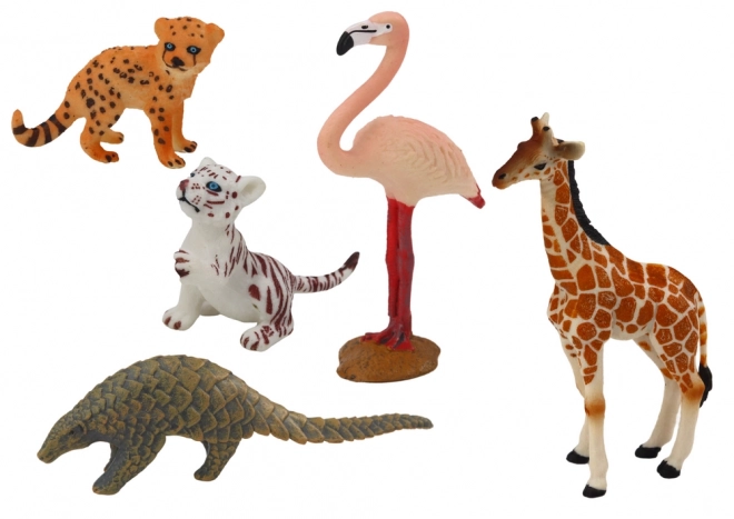 Tierspielfiguren Giraffe Flamingo Elefant Tiger