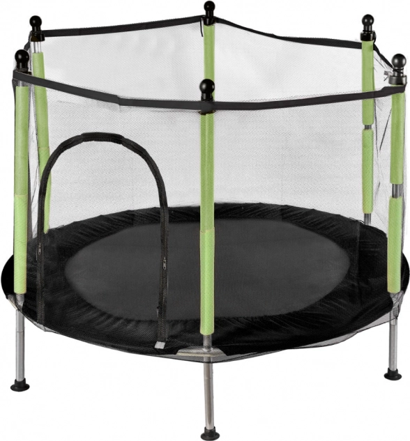 Garten-Trampolin für Kinder mit Netz grün 140 cm