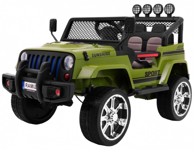 Geländewagen Raptor Drifter Grün + Fernsteuerung + Allradantrieb 4x4 + Stauraum + Langsamer Start + MP3 LED-Leuchte