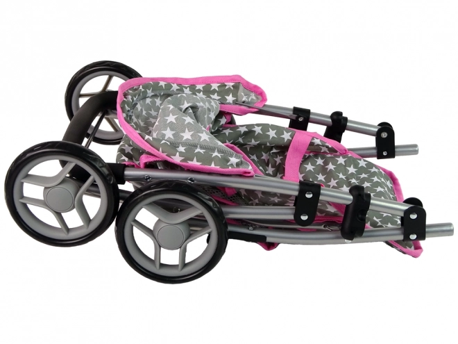 Puppenwagen Buggy Rosa Mit Sternen