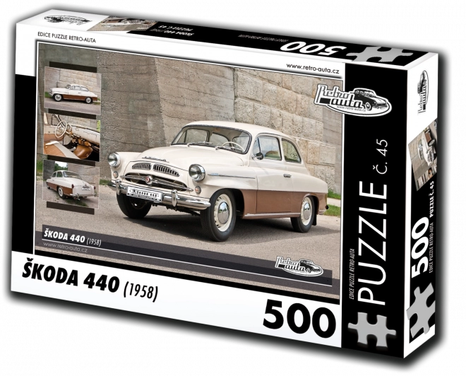 Retro Puzzle Škoda 440 von 1958