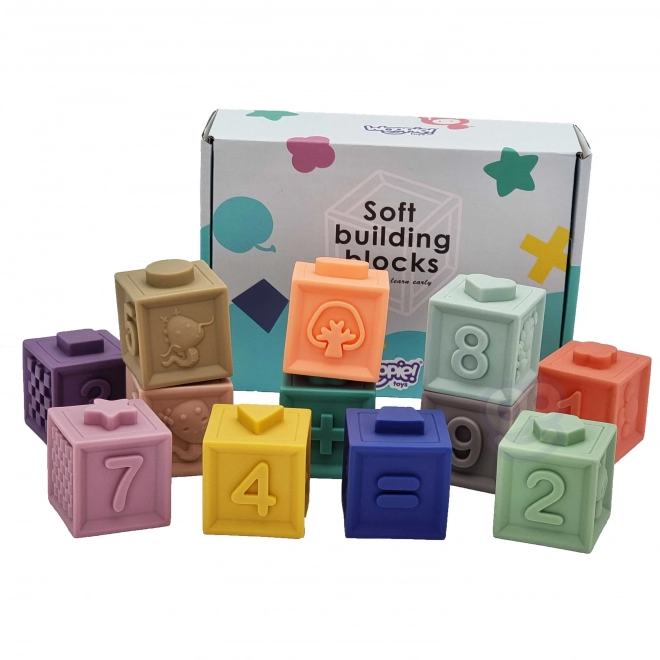 Woopie Baby Sensorische Bausteine 12-teiliges Puzzle