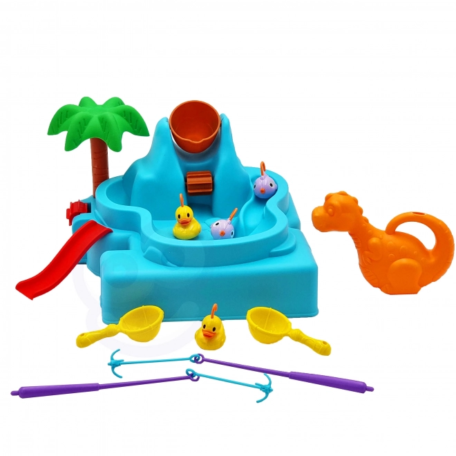 Woopie Wasser Spieltisch 2-in-1 Fischfang-Spiel mit Wasserfall