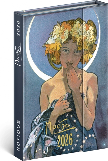 Wöchentlicher magnetischer Kalender Alfons Mucha 2026