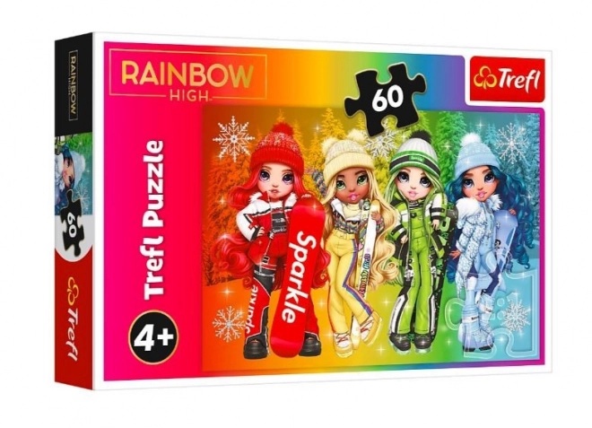 Fröhliche Puppen Puzzle 60 Teile Rainbow High