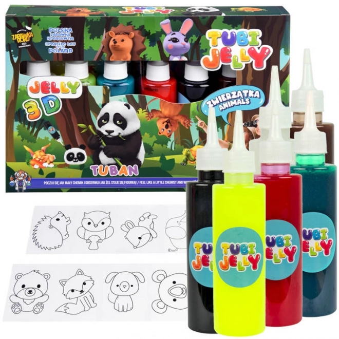 Tubi Jelly Set 6 Farben - Tiere