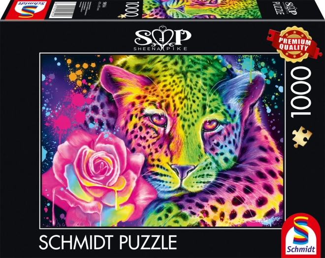 Neon Puzzle Leopard 1000 Teile