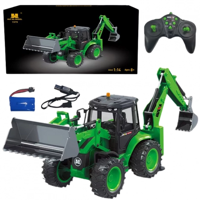 Grüner RC Baggerlader Huina 1:14
