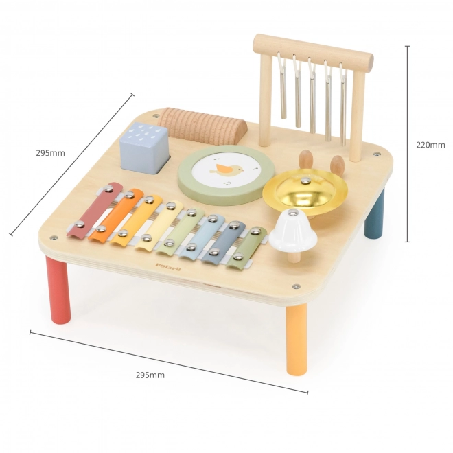Holzmusiktisch und sensorischer Lerntisch 7in1