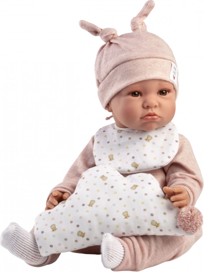 Realistische Baby-Puppe mit Geräuschen und weichem Körper 45 cm