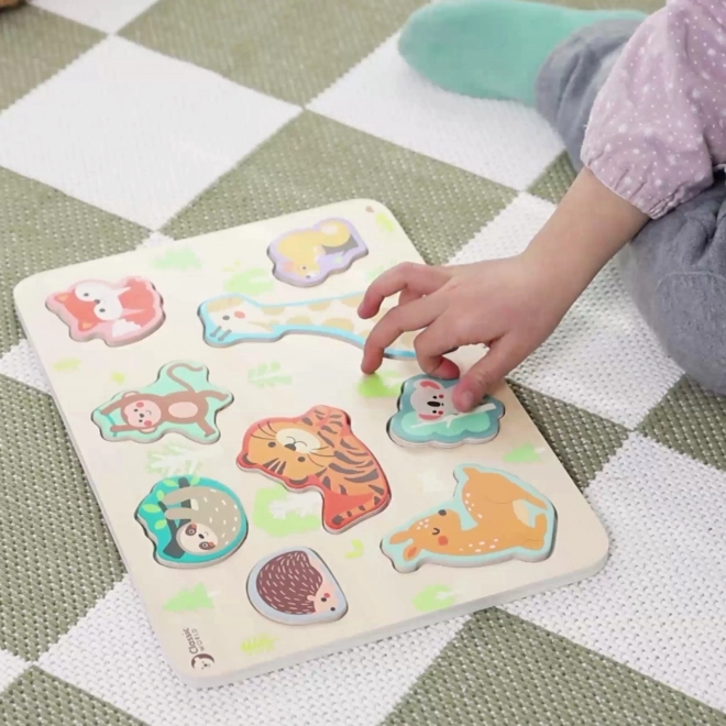 Holzpuzzle Tiere zuordnen