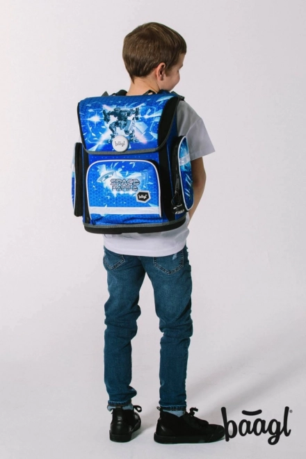 Baagl Schulrucksack Ergo Space Battle