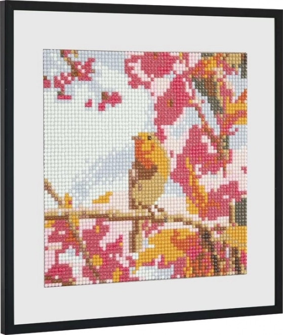 Grafix diamantmalerei kleiner vogel 20x20cm