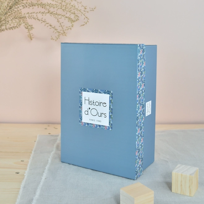 Doudou Historie D'ours Blauer Plüschhase