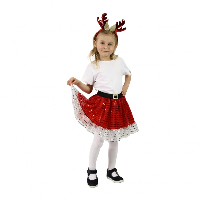 Kinder Tutu Rock Weihnachtsrentier mit Stirnband