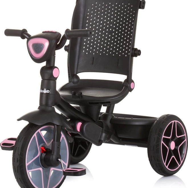 Dreirad mit Verdeck und Musikbox Chipolino Derby 2v1 Flamingo