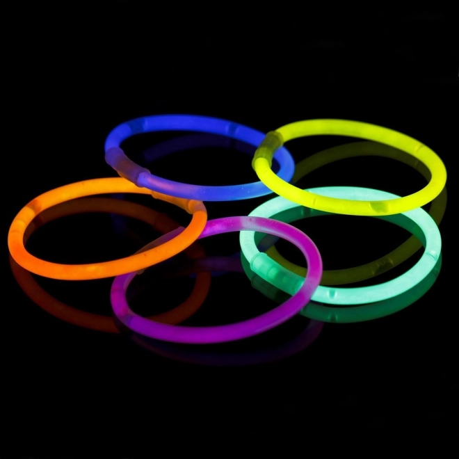 Fluoreszierende Armbänder 100-teiliges Set Mehrfarbig Leuchtend Im Dunkeln