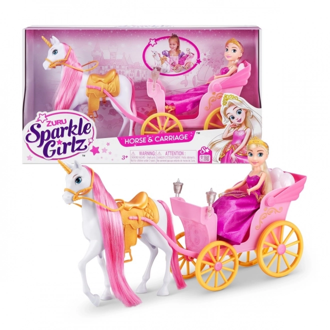 Sparkle Girlz Prinzessin mit Einhorn und Kutsche