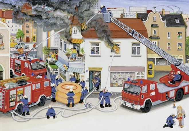 Ravensburger Puzzle mit Feuerwehr-Motiv 2x24 Teile