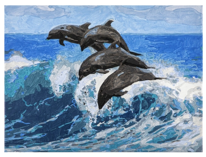 Realistisches Delfinmotiv