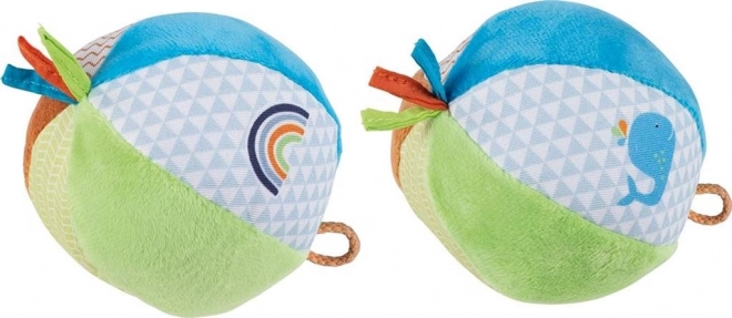 Stoffball Wal und Regenbogen