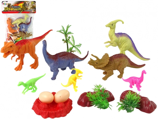 Dinosaurier-Figurenset mit Zubehör 15-teilig