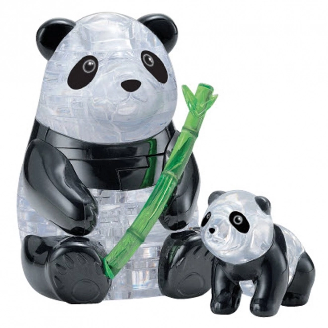 3D Crystal Puzzle Panda mit Baby