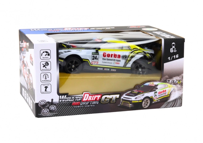 Rennwagen RC mit Drift Weiß-Gelb