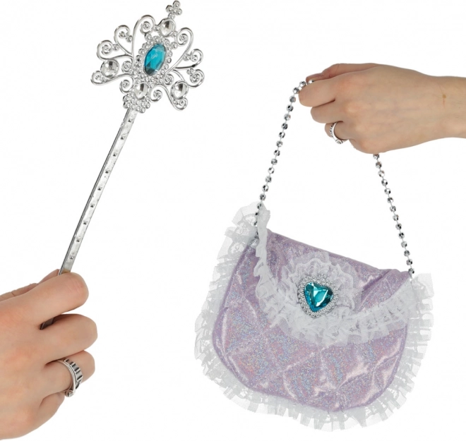 Zauberstab und elegante Handtasche