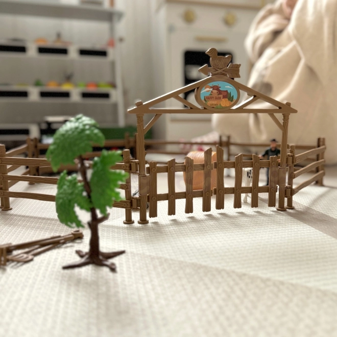 Mini Bauernhof Traktor mit Tieren und Werkzeugen von Woopie