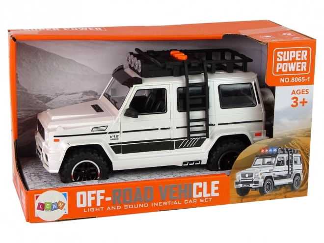 Weißes Offroad Spielzeugauto mit Batterie