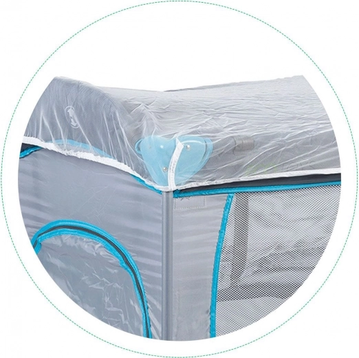 Verdeck mit Moskitonetz und seitlicher Reißverschluss-Eingang