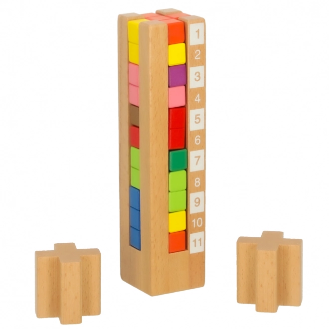 Bunte Montessori-Holzbausteine