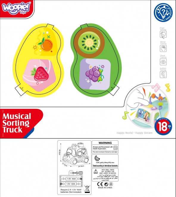 Interaktives musikalisches Auto Montessori Sortierer Blau