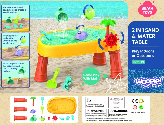 Wasserspieltisch 2-in-1 Sandkasten Piratenschiff