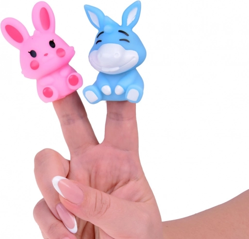 Gummi-Fingerpuppen Bauernhof-Tiere - Set mit 5 Figuren