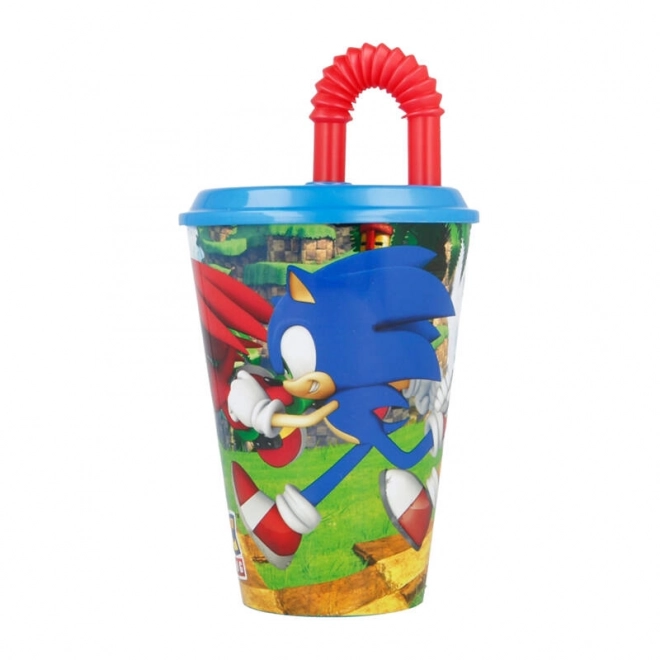 Kinder Trinkbecher mit Strohhalm Sonic the Hedgehog