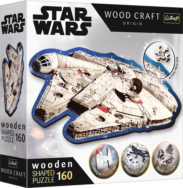 Holzpuzzle 160 Teile STAR WARS Millennium Falke