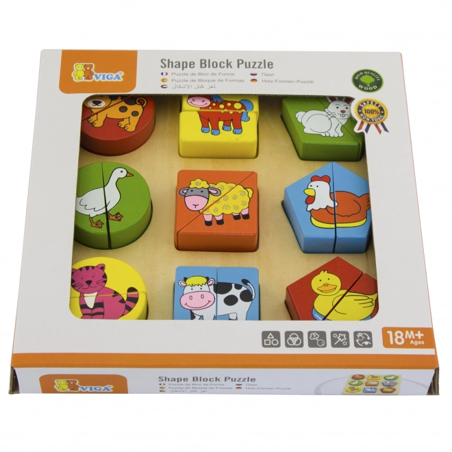 Viga Holzpuzzle Tiere